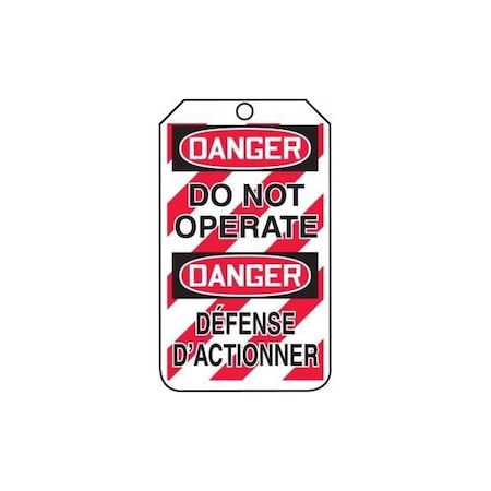 Accuform Caution, RP-Plastic, 3-1/4 in Width, 0.23 in Height, , 25 PK TMF212PTP